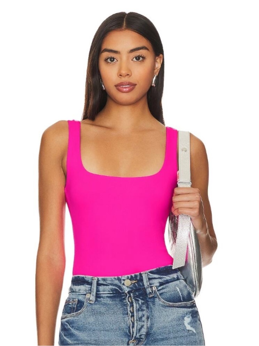 GOOD AMERICAN Modern Tank Bodysuit in Scuba Fabric-Brand New With Tags